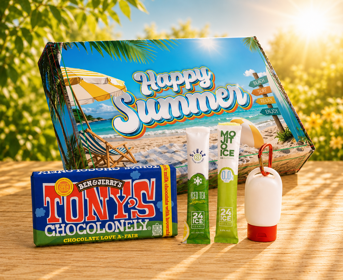 RELATIEGESCHENK ZOMERPAKKET: SNACKS & SUN