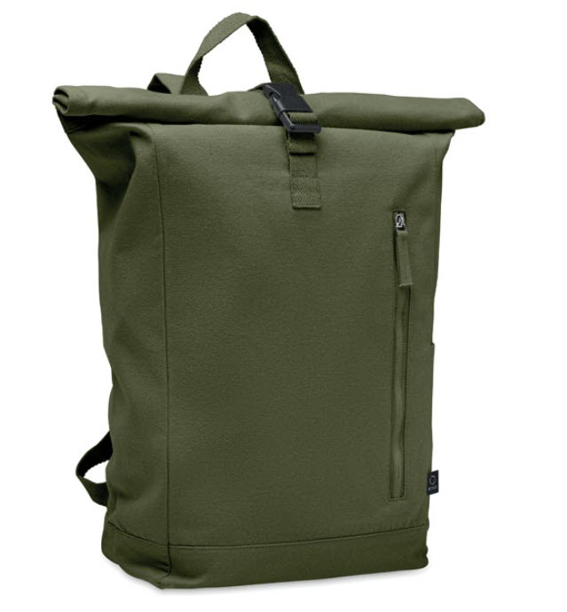 Rolltop rugzak gerecycled katoen - Afbeelding 5