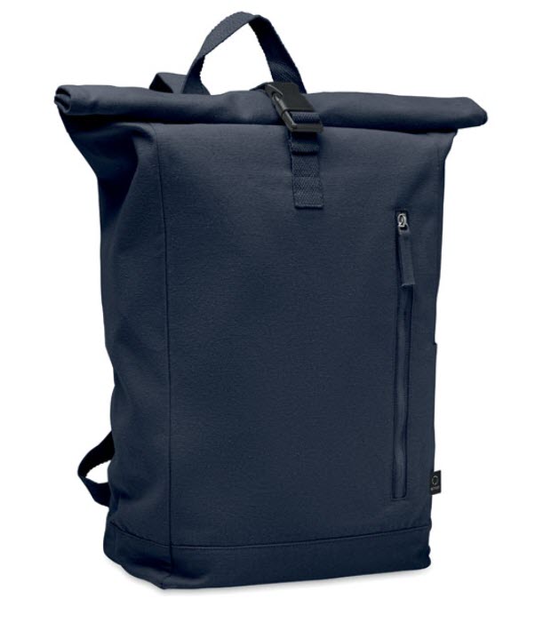 Rolltop rugzak gerecycled katoen - Afbeelding 2