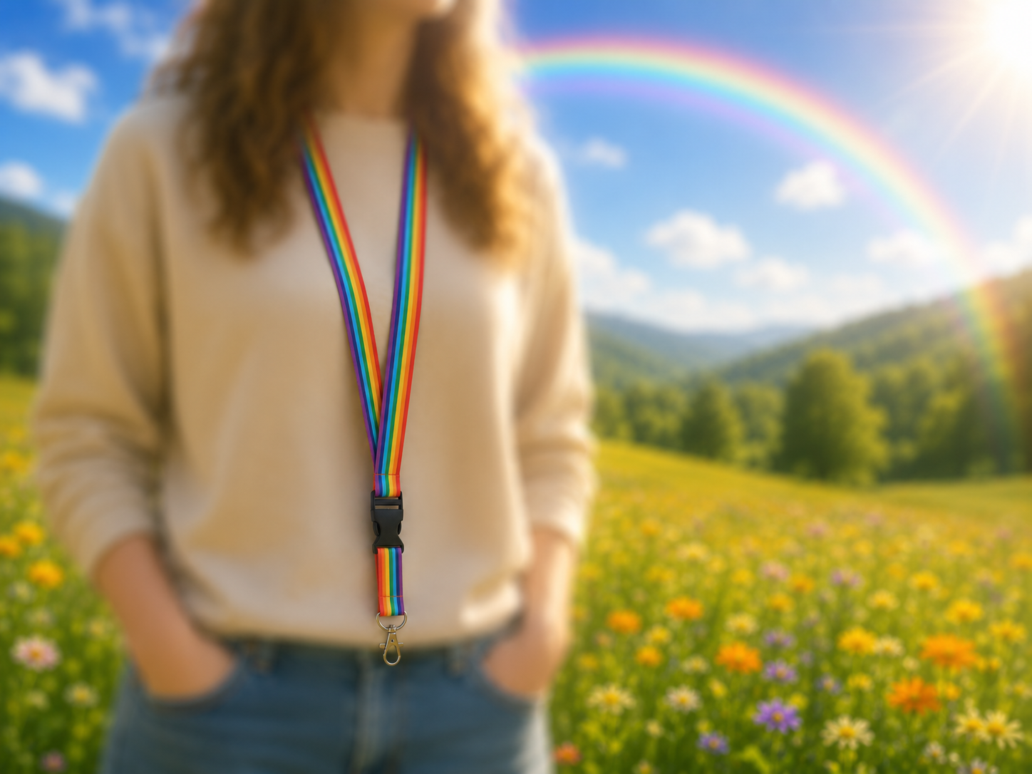 Regenboog lanyard