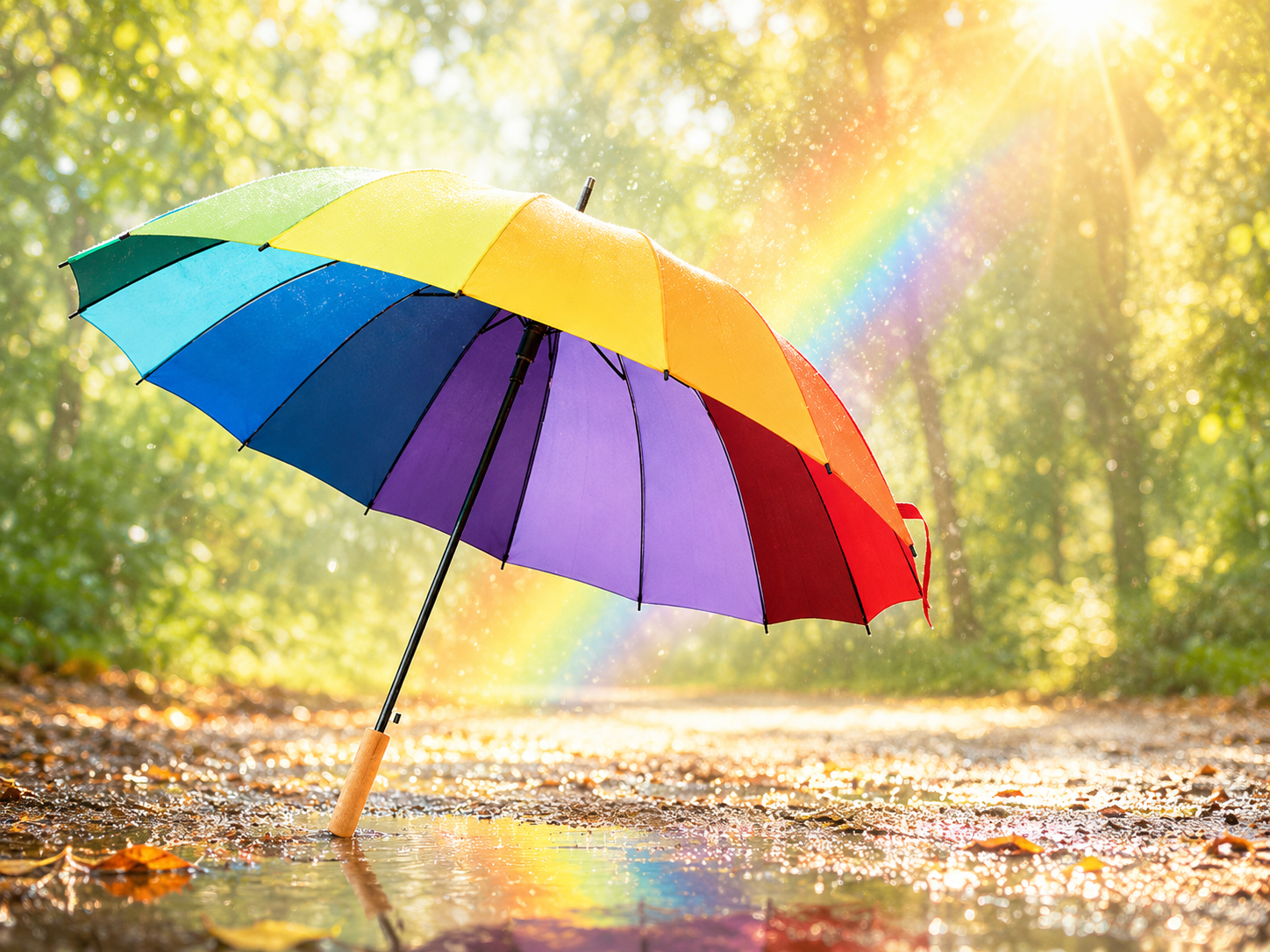Regenboog paraplu