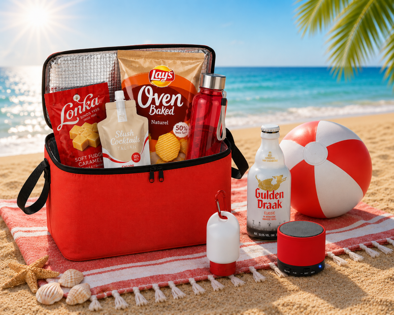 RELATIEGESCHENK ZOMERPAKKET: COOL RED BAG