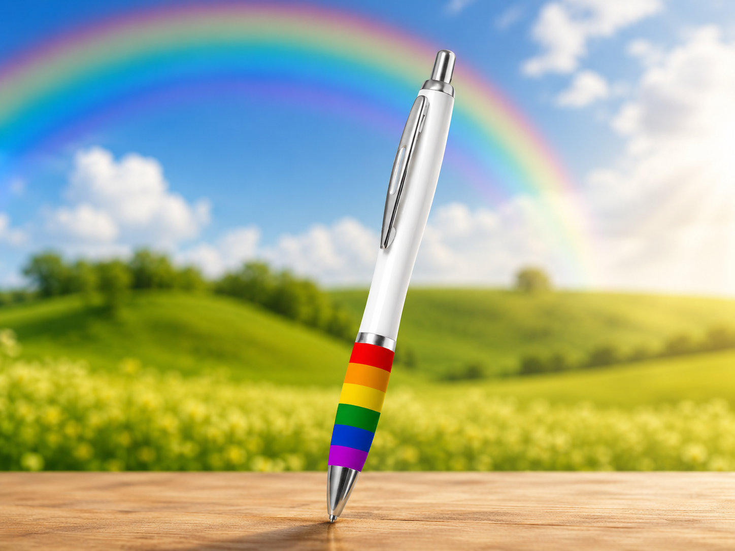 Regenboog pen