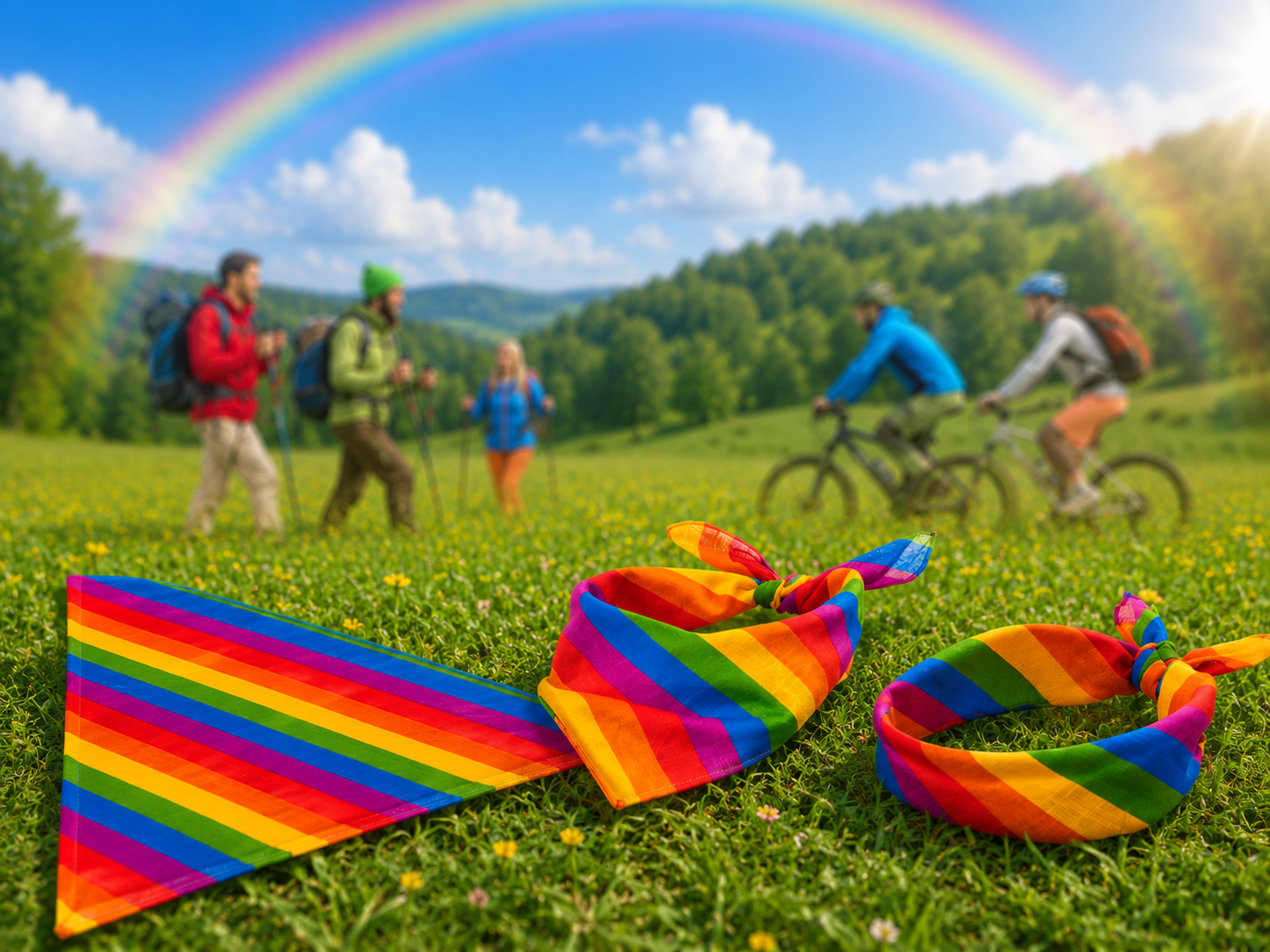 Regenboog bandana