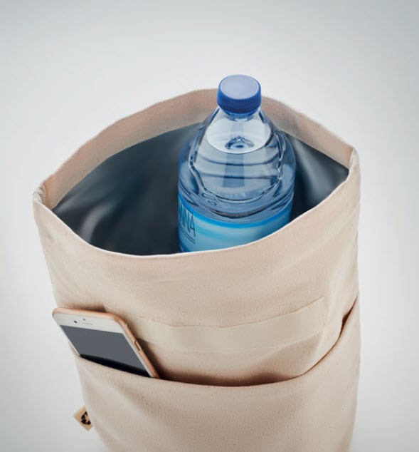 Geïsoleerde lunchkoeltas gerecycled katoen - Afbeelding 2