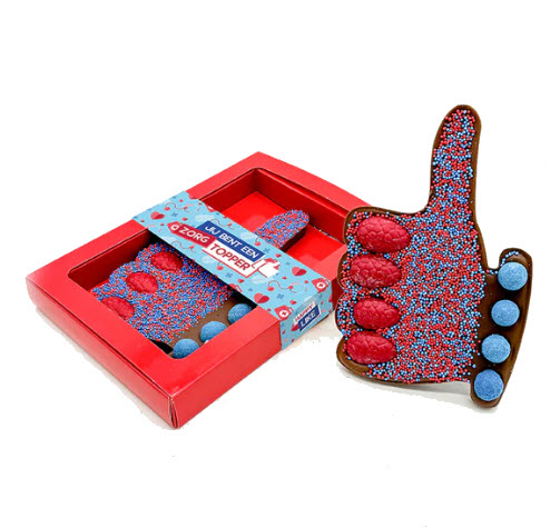 Chocolade duim – Jij bent een zorg topper