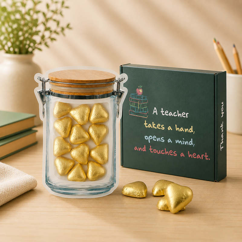 Happy Teacherbox hartjes goud