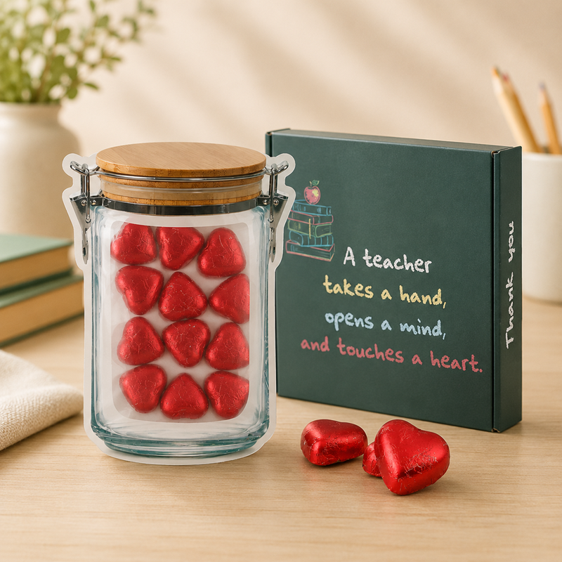 Happy Teacherbox hartjes rood