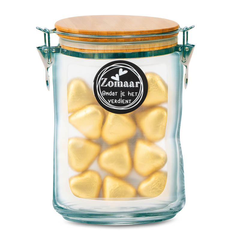 Weckpotzakje hartjes goud - Afbeelding 2